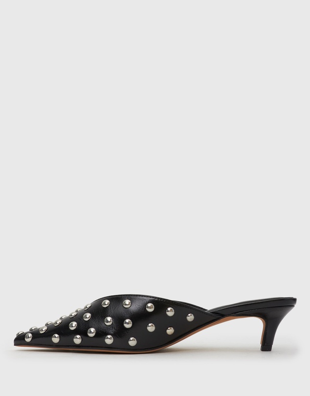 Betts - Lia Low Heel Studded Mules