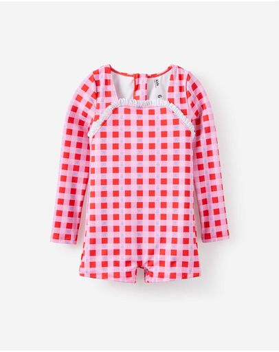 POP RED FLORAL GINGHAM