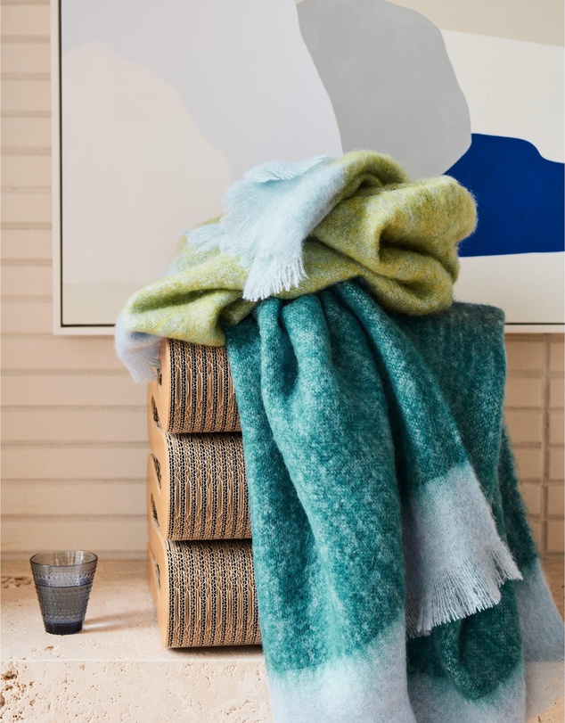 St Albans - Mohair Throw Everglades