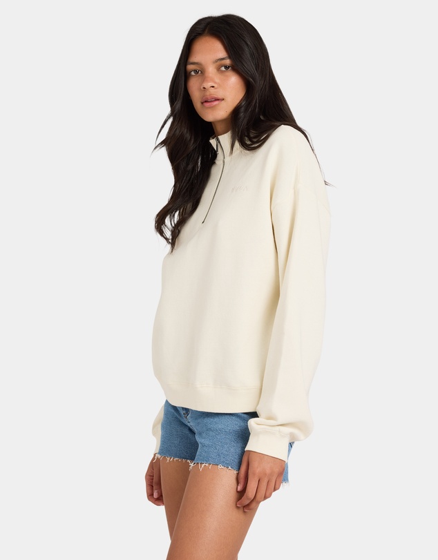 RVCA - Womens RVCA 1/4 Zip Fleece Jumper