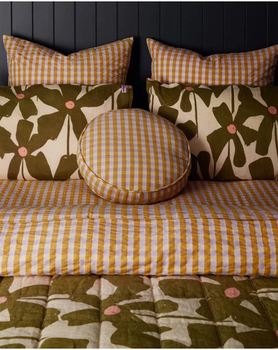 Mosey Me - Olive Poppy Standard Pillowcase Set