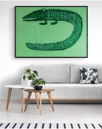 Inka Arthouse - Green Crocodile by Nancy McKie