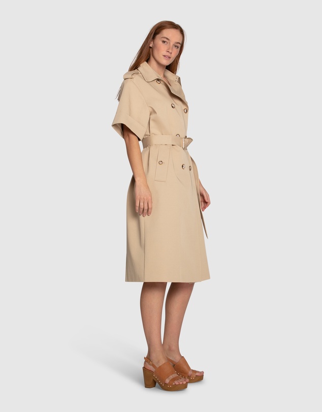 Belle & Bloom - Dust & Daring Short Sleeve Trench Style Dress