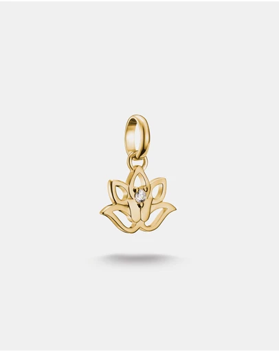 THOMAS SABO - THOMAS SABO Connect Charm lotus flower with stones