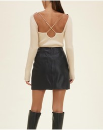 Minima Esenciales - Lena Leather Mini Skirt