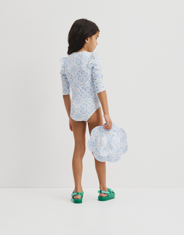 Country Road - Long Sleeve Frill Swimsuit