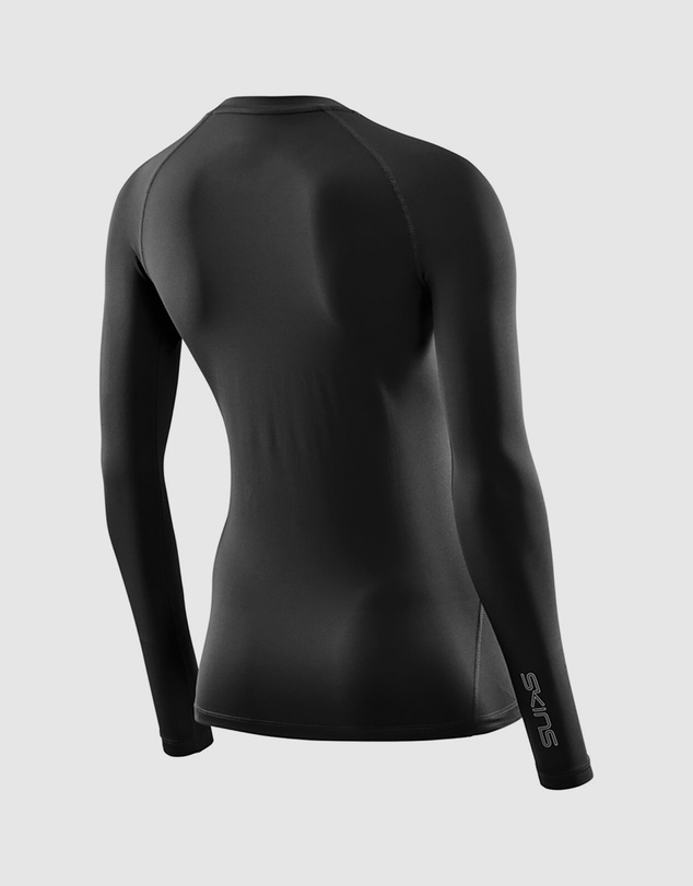 SKINS - SKINS Compression Women's Series-2 Gym Clothing Long Sleeve Top Black