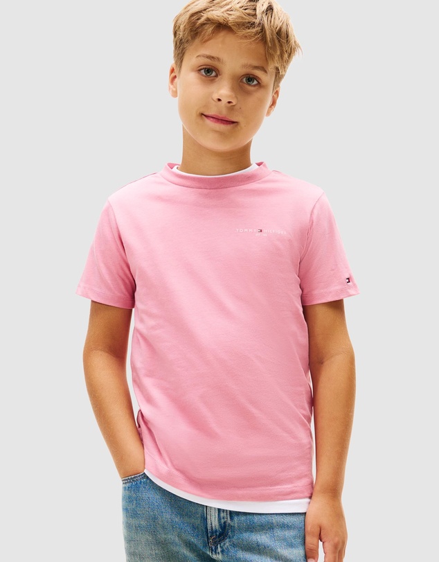 Tommy Hilfiger - Unisex Logo Crew Neck T-Shirt - Kids