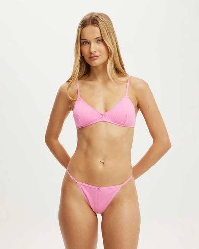 Cotton On Body - Cotton Pointelle Triangle Padded Bralette
