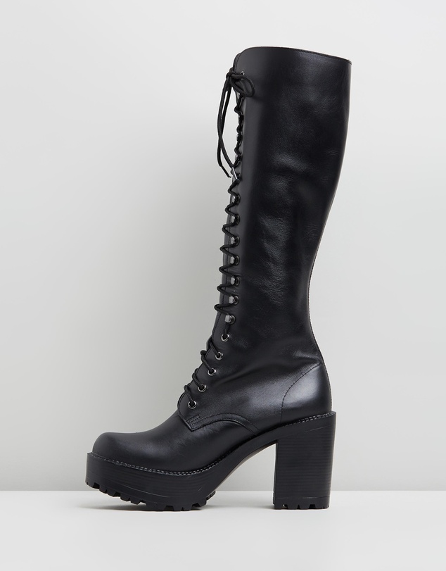 ROC Boots Australia - Lash Leather Platform Boots