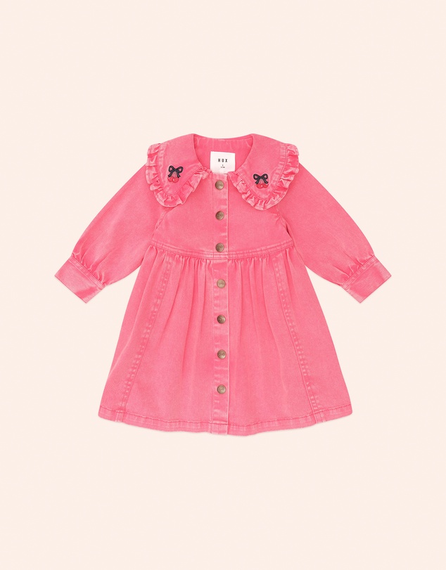 Huxbaby - Vintage Cherry Collar Dress - Babies-Kids