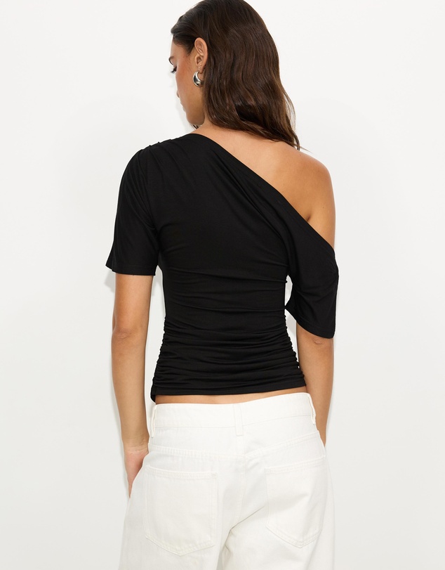 Dazie - Honey Asymmetrical Jersey Top