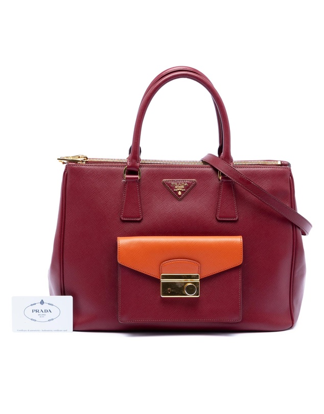 Pre-Loved by Azura Reborn - Pre-Loved Saffiano Lux Galleria Double Zip Front Pocket Satchel