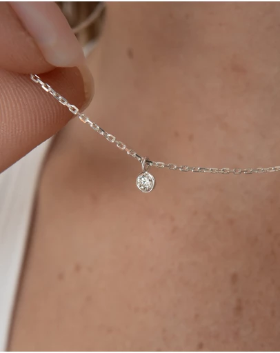 Luna Rae - Sterling Silver - Diamond Sky Necklace
