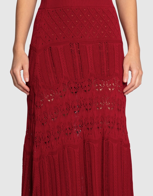 Belle & Bloom - Harvest Haze Crochet Maxi Skirt
