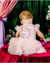 Fleur Harris - 'Bunnies & Bows' Dreamy Tutu Bodysuit Dress in Pink