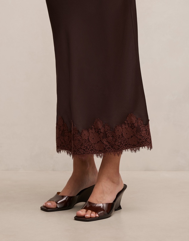 Forever New - Adele Lace Trim Midi Skirt