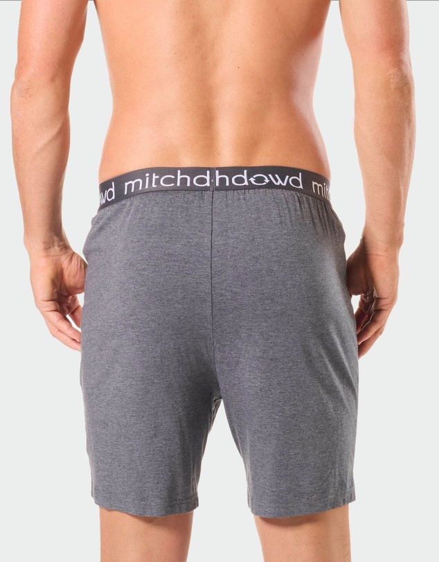 Mitch Dowd - Mitchdowd Mens Soft Bamboo Knit Sleep Short - Grey Marle