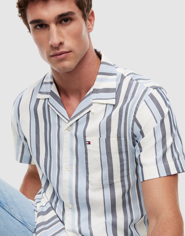 Tommy Hilfiger - Regular Fit Textured Stripe SS Shirt