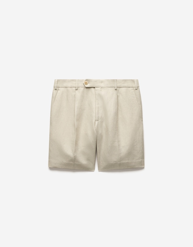 Calibre - Linen Cotton Twill Shorts Natural