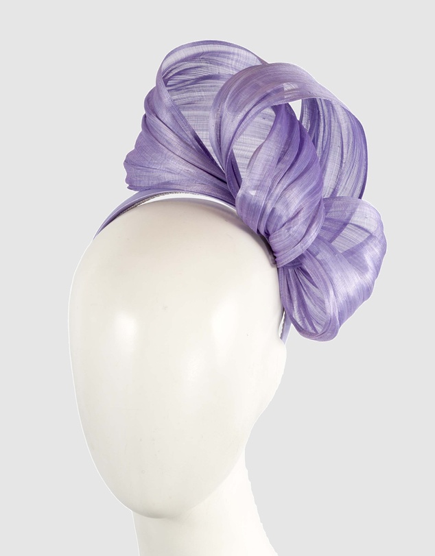 Fillies Collection - Bespoke Lilac Bow Racing Fascinator