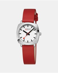 Mondaine - Mondaine Official Swiss Railways Petite Cushion Vegan Leather Watch