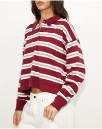 Dazie - Piper Stripe Knit Polo