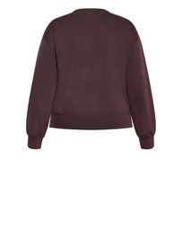 City Chic - Mae Crew Neck Sweatshirt