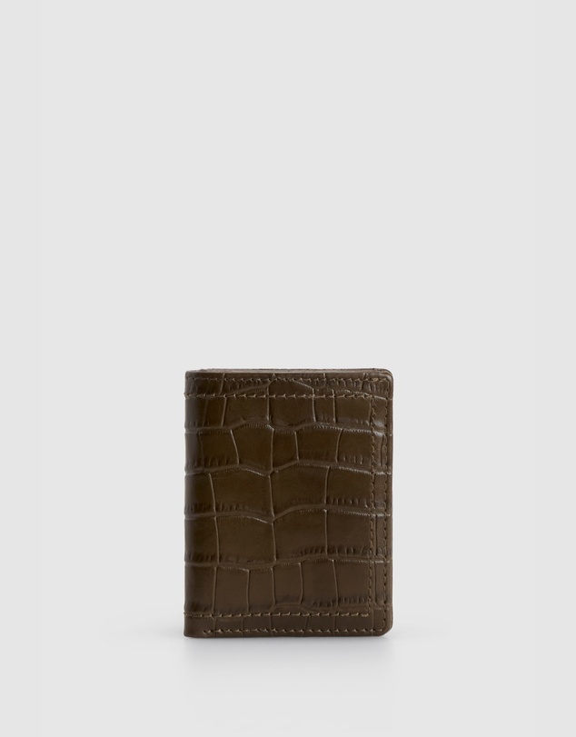 Evity - Dahlia Leather Croc Credit Card