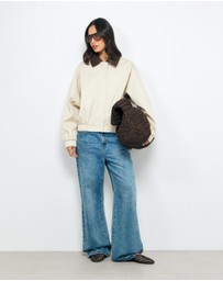 AERE - Ella Contrast Bomber Jacket