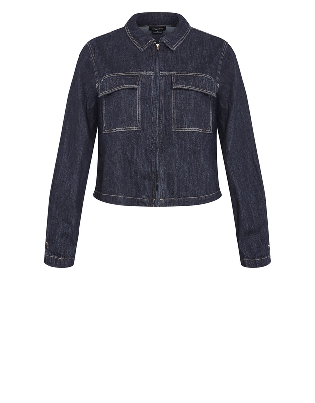 City Chic - Denim Utility Jacket