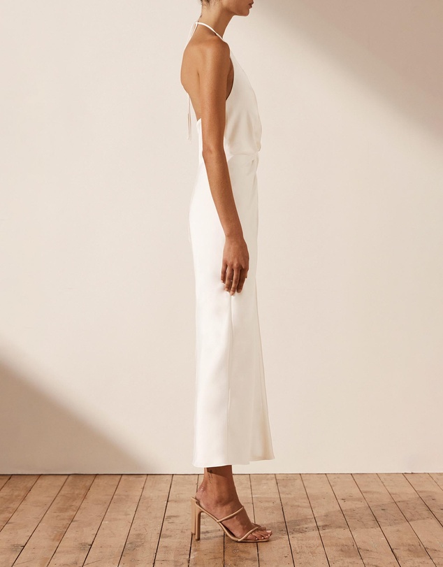 Shona Joy - Luxe Twist Front Halter Midi Dress