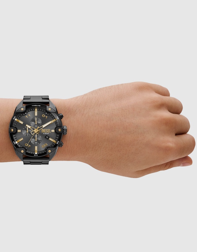 Diesel - Spiked Gun-Metal Chronograph Watch
