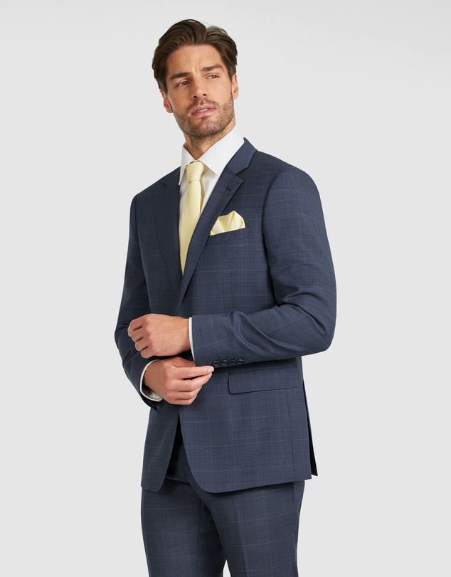 Tarocash - Lumen Check Wool Suit Jacket