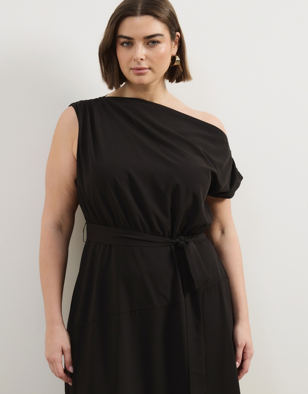 Atmos&Here Curvy - Jayde Off Shoulder Midi Dress