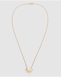 Elli Jewelry - Necklace Sun Pendant 925 Sterling Silver Gold-Plated