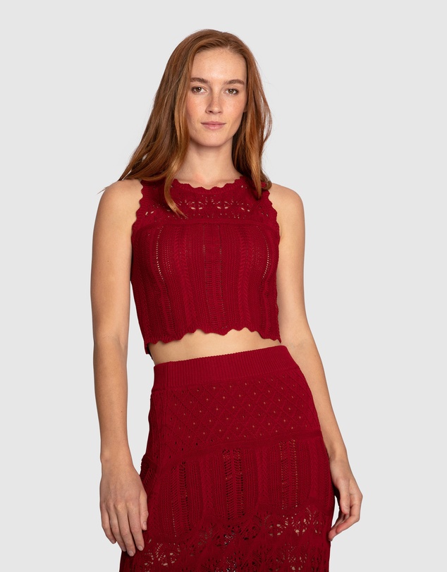 Belle & Bloom - Harvest Haze Crochet Crop Top