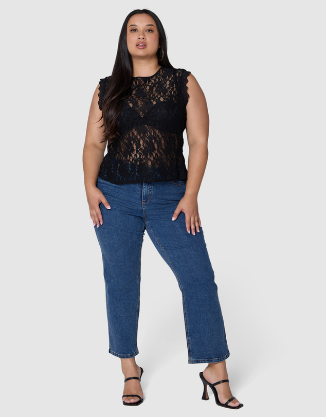Sunday In The City - Dark Season Lace Top