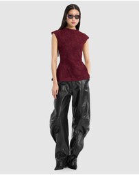 ROTATE - Flower Mesh Top