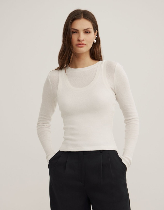 Witchery - Long Sleeve Overlay Top