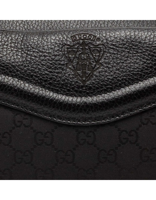 Gucci - Pre-Loved GG Nylon Crest Shoulder Bag