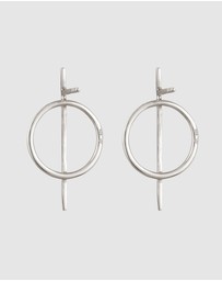 Kuzzoi - ICONIC EXCLUSIVE - Earrings Male Stud Circle 925 Sterling Silver
