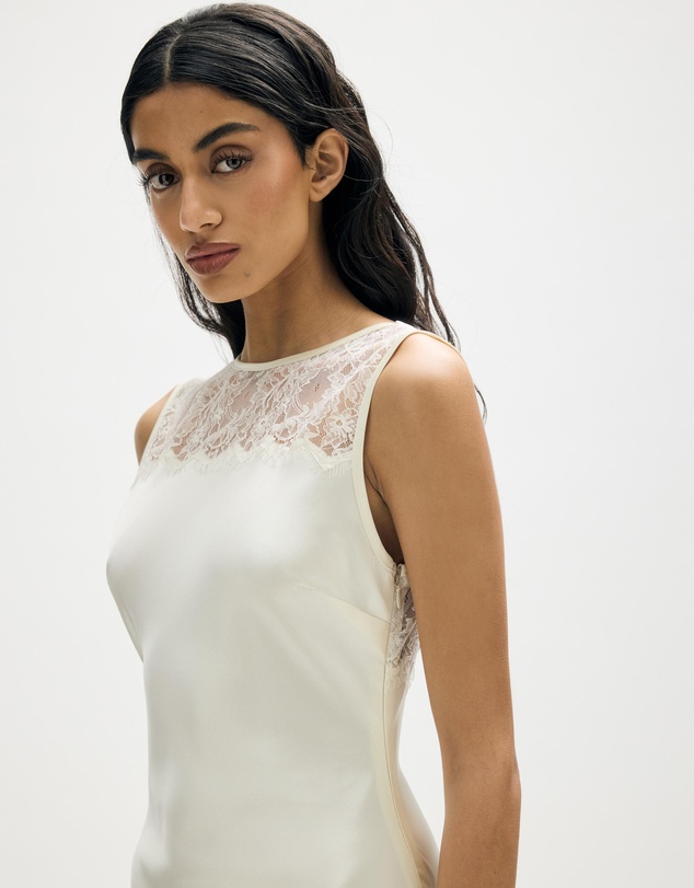Minima Esenciales - Aisla Lace Midi Dress