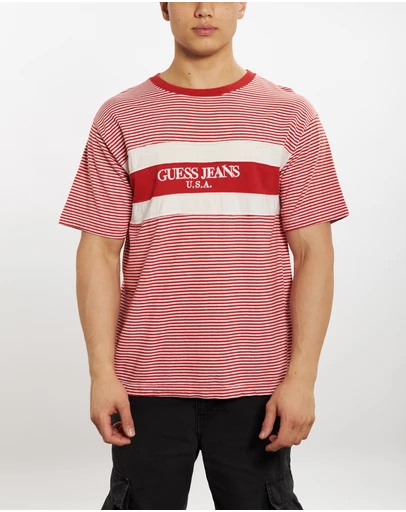 Vintage by The Real Deal - Pre Loved - 1989 Guess Jeans Striped Tee