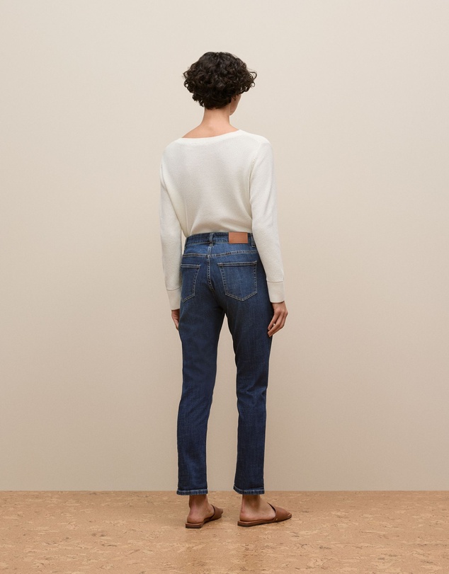 Trenery - Australian Cotton Blend Boyfriend Jean in Washed Indigo