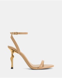JW PEI - Alivia Gold Metal Heel Sandals
