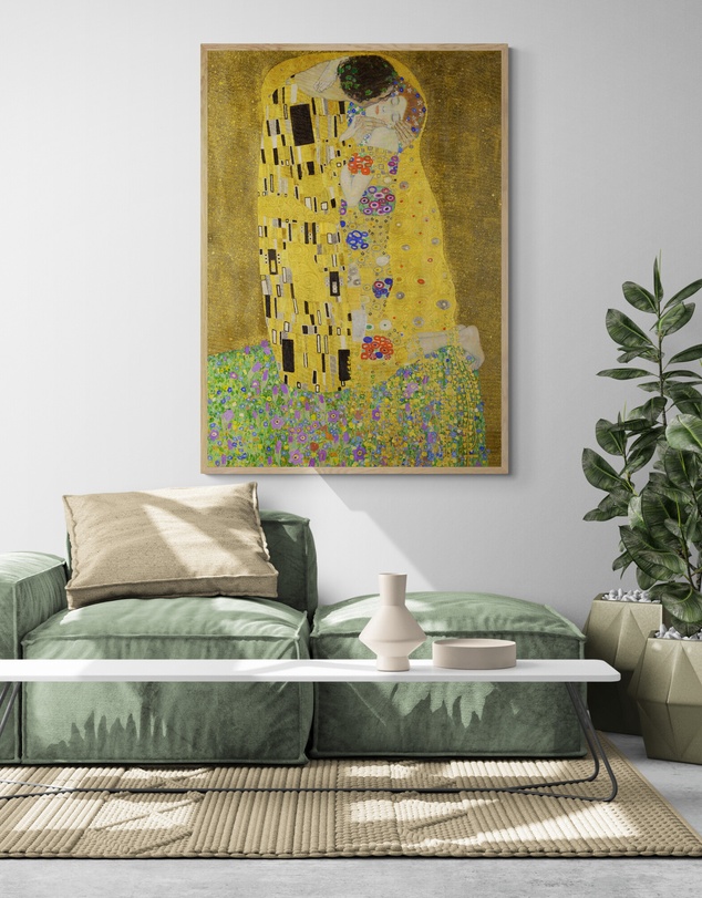 Inka Arthouse - The Kiss by Gustav Klimt Art Print