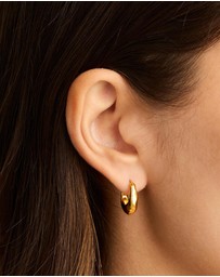 By Charlotte - Gold Radiant Energy Small Hoops