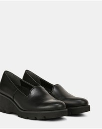 Vionic - Willa Wedge - Black Leather