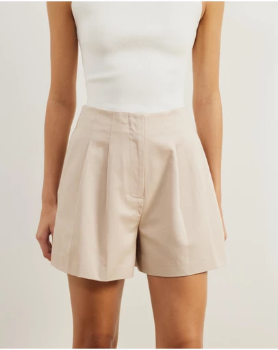 Atmos&Here - Kendal Pleated Tailored Shorts